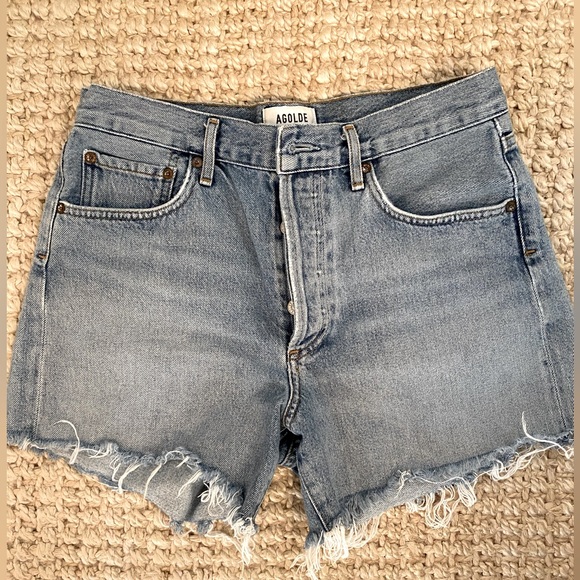 Agolde “Reese” Denim Shorts - 27 - Picture 2 of 4